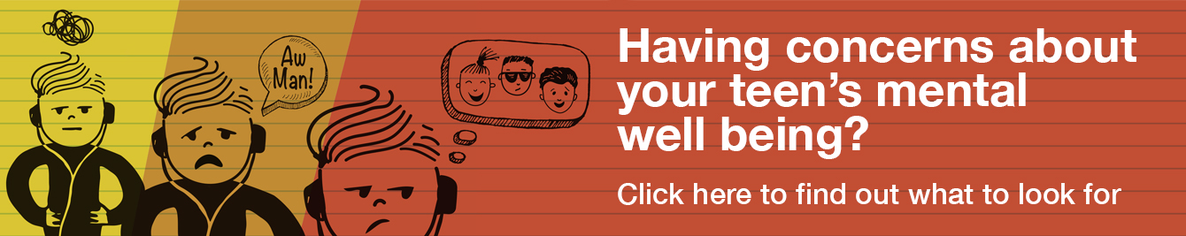Select link to learn more about what to look for if you have concerns about your teen's mental we