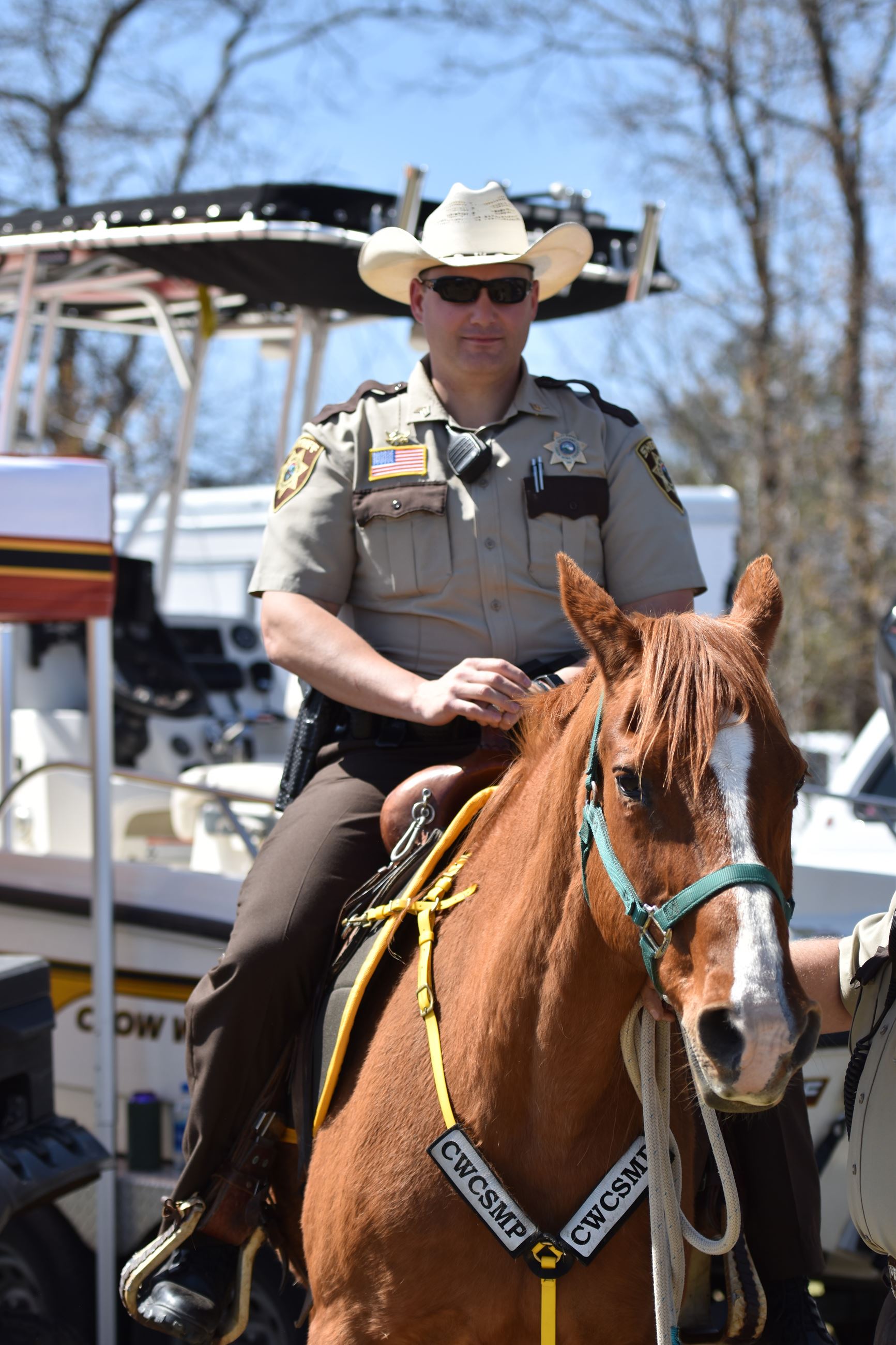 Mounted Patrol with horse and children