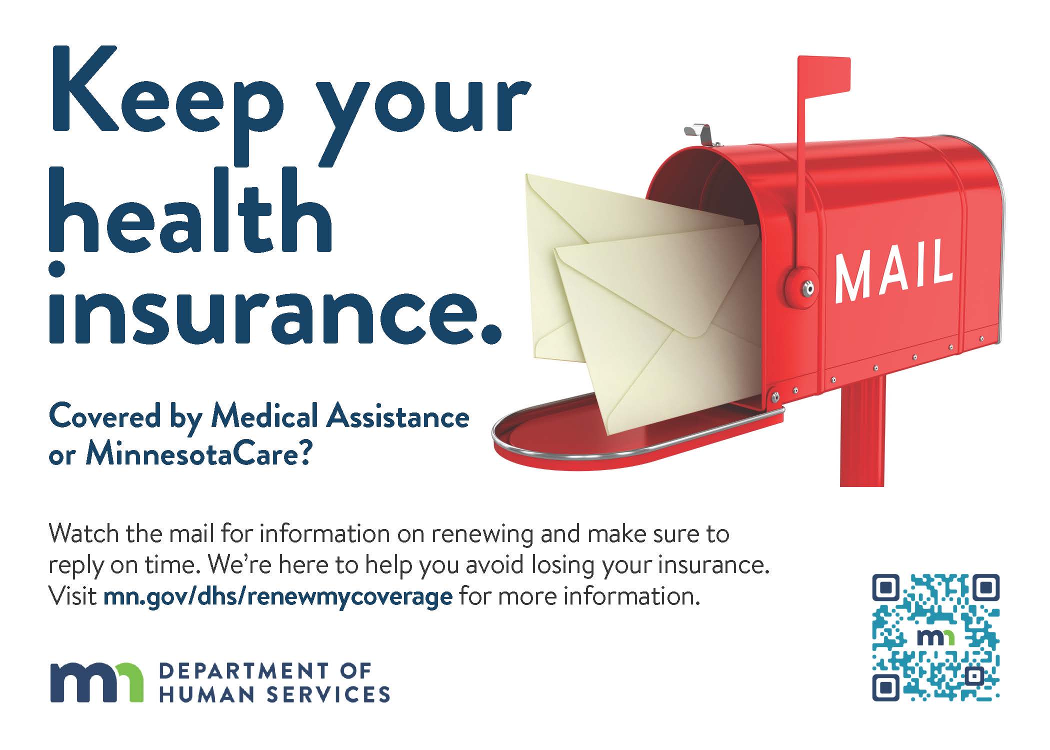 Keep your health insurance_Watch Mail for MA_MNCare Important Renewal Info