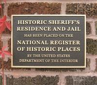 Historic Sheriff Residence Plaque