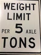 5 ton limit sign