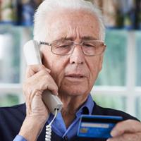 senior with credit card